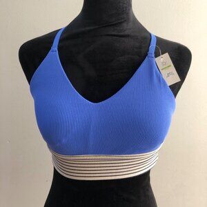 Offline By Aerie Medium Support Striped Sports Bra Blue Size‎ S/P  NWT
